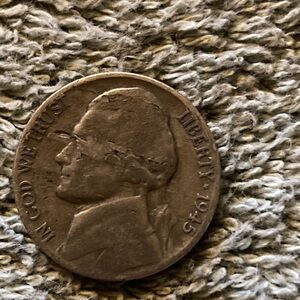 1945 P Jefferson nickel very rare